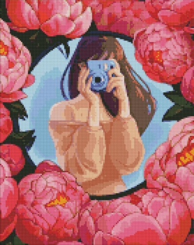Diamentowa mozaika - Kwiatowe selfie 40x50cm