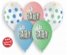  Balon gumowy Godan Oh Baby 33 cm, 5 szt. pastelowy mix (GS120/OBY)