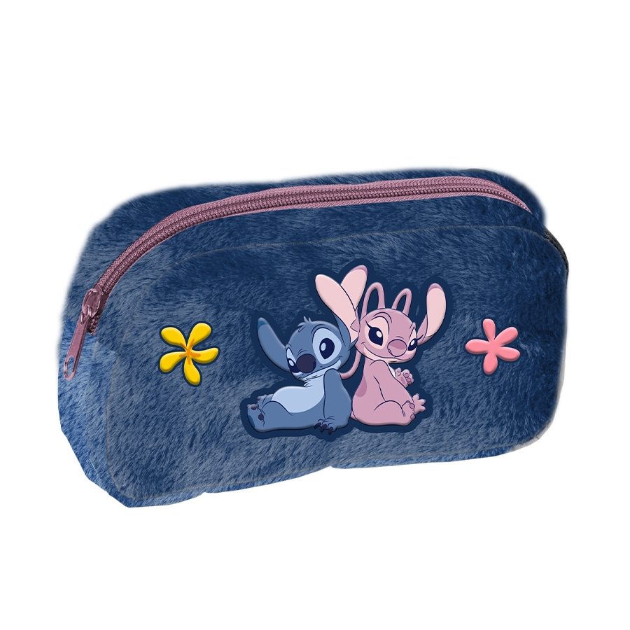 Piórnik saszetka pluszowa - Stitch & Angel Aloha