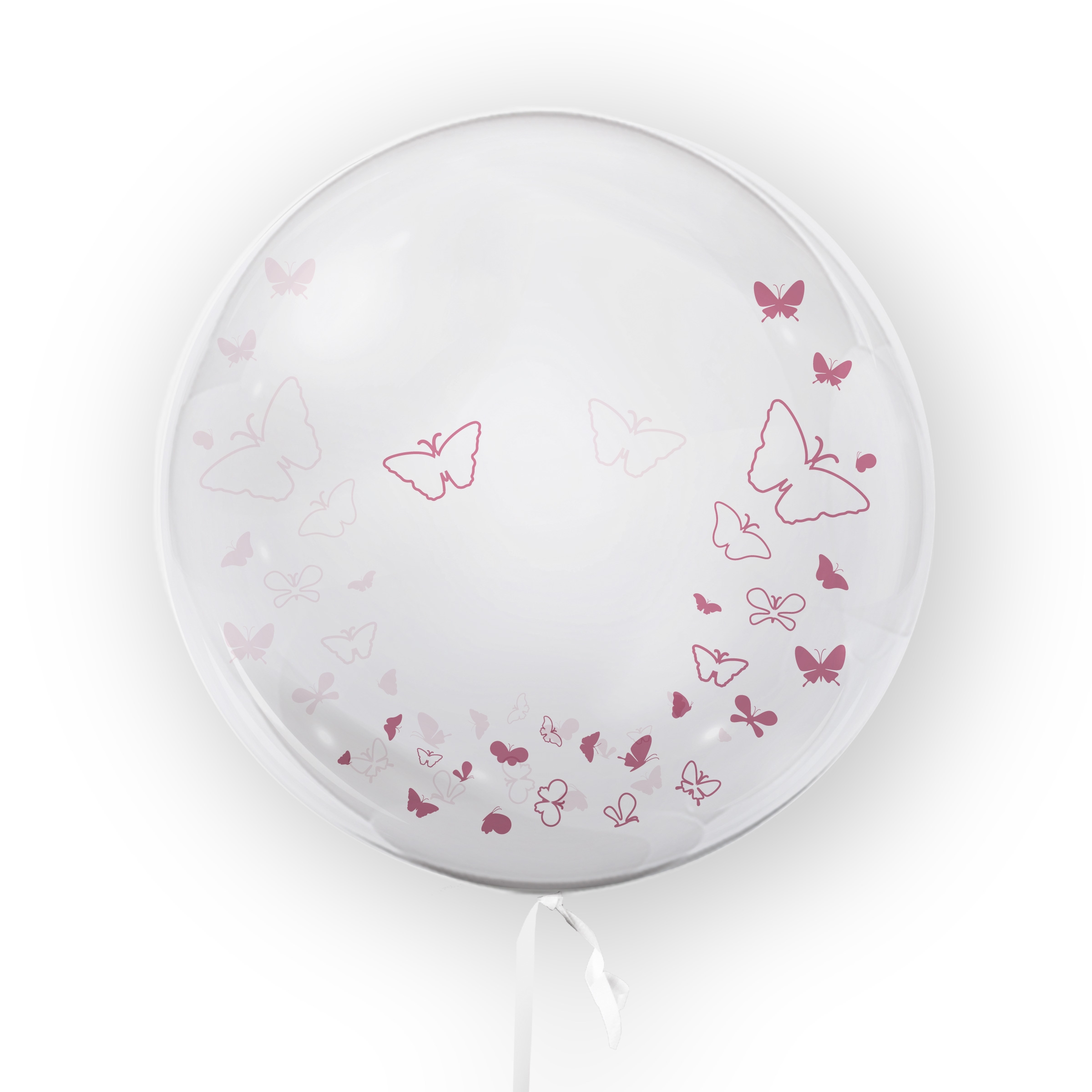 Tuban, balon 45 cm - Motyle, różowy (TB 3647)