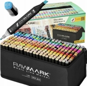 Zestaw markery alkoholowe + kolorowanka 262szt