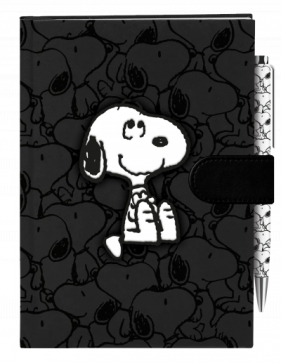 Notatnik A5 z velvetową okładką i długopisem Snoopy PT00003