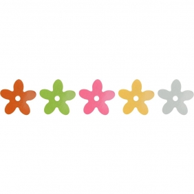 Cekiny kwiaty 10mm 5x5g - kwiaty, 5 kolorów (268436)