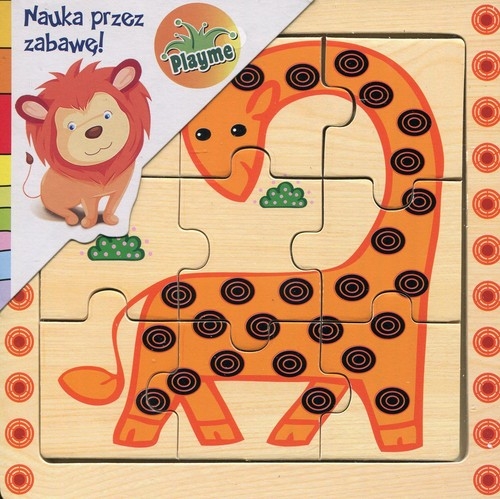 Puzzle drewniane układanka Żyrafa 9 elementów