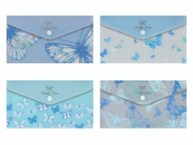 Teczka kopertowa na zatrzask 225x125mm Motyle