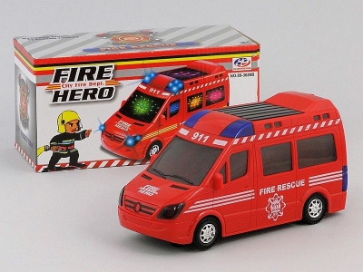 Samochód strażacki Adar na baterie, światła 3D, muzyka (463479)
