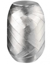 Wstążka kłębuszek, wytłaczana 15m/8mm - srebrna