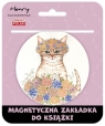 Zakładka magnetyczna kulka 2 - kot w kwiatach