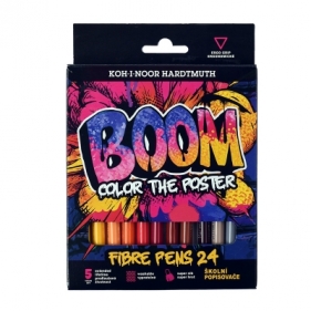 Flamastry BOOM w kartoniku 24 kolory