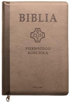 Biblia Pierwszego Kościoła brązowa z paginatorami i suwakiem - ks. Popowski Remigiusz SDB