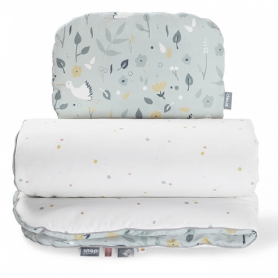 <img src='https://webimage.pl/pics/480/0/d5908271330480.jpg' style='height:440px' /> Pościel komplet kołderka i poduszkaFlower birds baby
