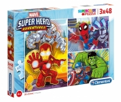 Puzzle SuperColor 3x48: Superhero (25248)