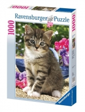 Puzzle Kotek w ogrodzie 1000 (153480) - <br />