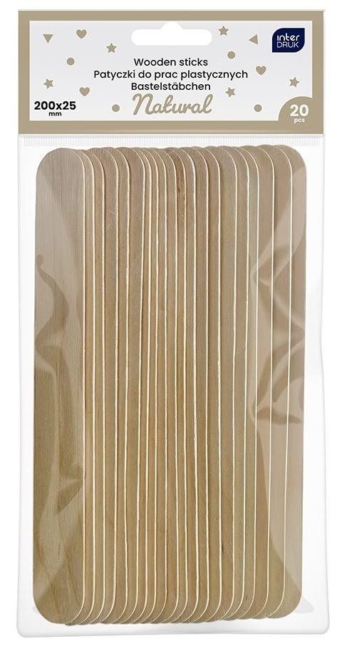 Patyczki naturalne do prac plastycznych 200x25mm