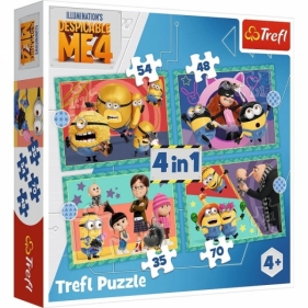 Puzzle 4w1 Zwariowane Minionki (34648)