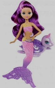 Barbie Perłowe Syrenki ze zwierzątkiem