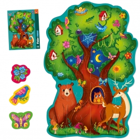 Puzzle podłogowe - Zwierzęta leśne, 40 el.