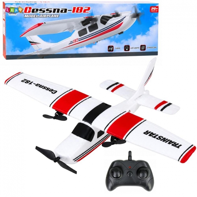 <img src='https://webimage.pl/pics/481/5/d5905991025481.jpg' style='height:440px' /> Samolot Piankowy R/C Cessna 182 2.4 GHz