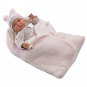 Lalka Bobas Lala w różowym beciku 42 cm (74048)