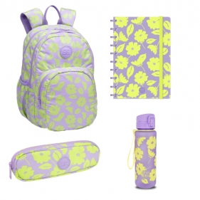 Pakiet szkolny Coolpack Flores Lila - zestaw 2