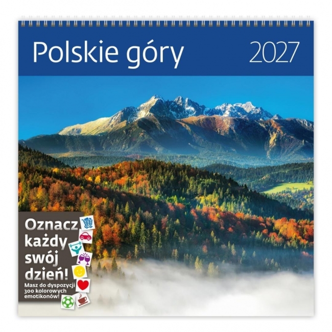 <img src='https://webimage.pl/pics/482/2/d8596641052482.jpg' style='height:440px' /> Kalendarz 2027 ścienny 30x30cm Polskie Góry HELMA