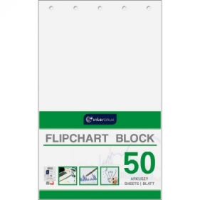 Blok do tablic flipchart Interdruk 50k. 70 g czysty 1000 mm x 640 mm (FLI50)