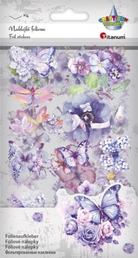 Naklejki foliowe 4 plansze motyle, kwiaty