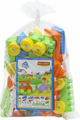 Klocki plastikowe Polesie 63 elementy (52483)