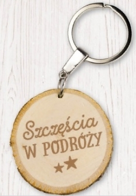 Brelok Ekoart "Szczęścia w podrózy!"