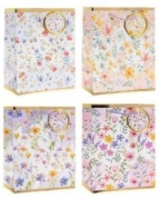 Torebka prezentowa 26x32x10cm Kwiaty MIX