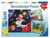 Puzzle dla dzieci 2D: Dzieci i nauka 3x49 el.