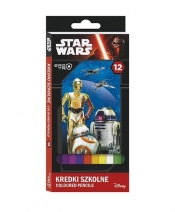Kredki szkolne trójkątne 12 kolorów Star Wars
