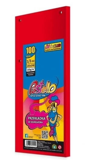 Przekładka do segregatora 1/3 A4 100K IT250 czerw