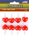 Spinacze drewniane serca 3cm 8szt