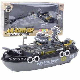 Łódź patrolowa światło, dżwięk, woda, ruchome el.