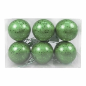 Bombki z efektem rosy szałwiowe 6szt