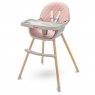 Krzesełko do karmienia Freja wooden dusty pink