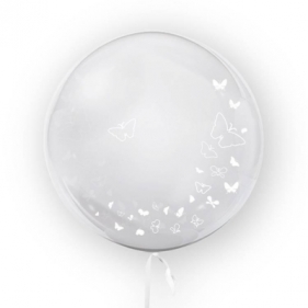 Tuban, balon 45 cm - Motyle, biały (TB 3648)