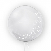 Tuban, balon 45 cm - Motyle, biały (TB 3648)