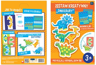 Zestaw kreatywny Dinozaury + naklejki