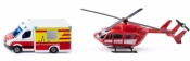 Siku Super Mercedes-Benz Ambulans+helikopter ratunkowy
