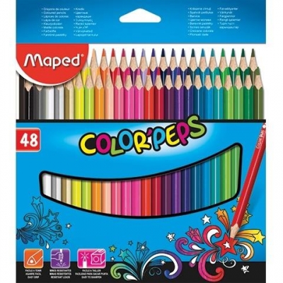 Kredki Colorpeps trójkątne 48 kolorów Maped