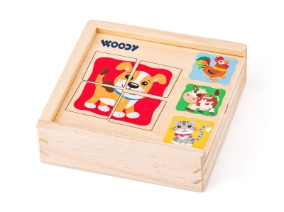 Minipuzzle „Zwierzątka” w drewnianym pudełku 93048