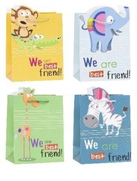 Torebka ozdobna 26x32x10cm hot-stamp mix ROZETTE