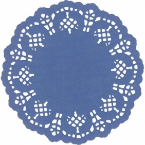Serwetki papierowe okrągłe 11,5cm/35 szt. - niebieskie ciemne (414546)