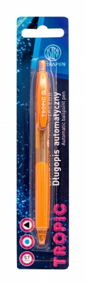 Długopis automatyczny Tropic 0.7 mm Astra Pen, blister 1 szt.