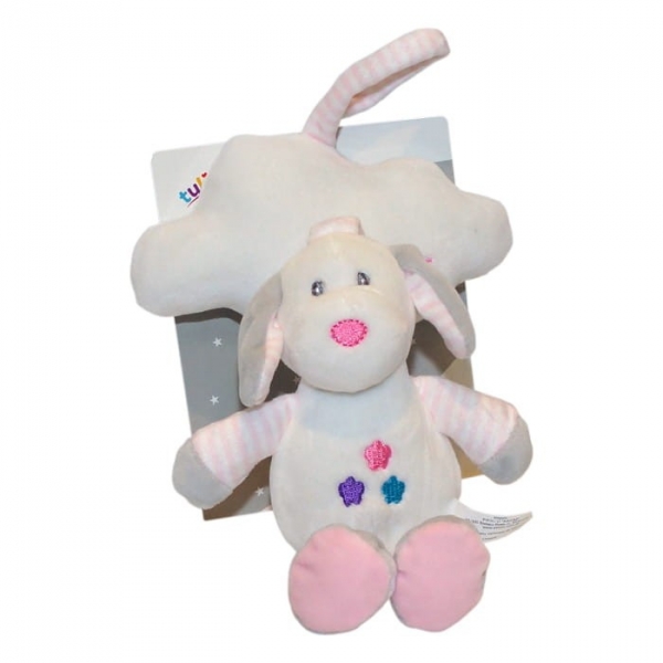 Pozytywka z chmurką New Baby Piesek biały 35 cm (5009d)