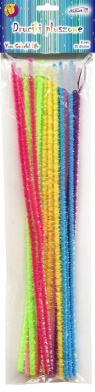 Druciki pluszowe opalizujące 6mmx30cm 20szt