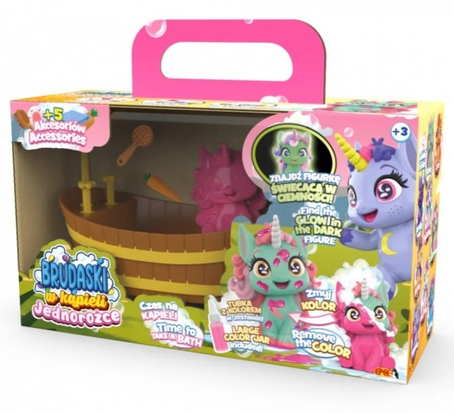 Brudaski w kąpieli Jednorożce Błyskotka w łazience