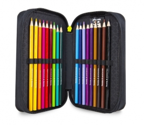 CoolPack - Jumper 3 - Piórnik potrójny z wyposażeniem - Drawing Hearts (B67038)